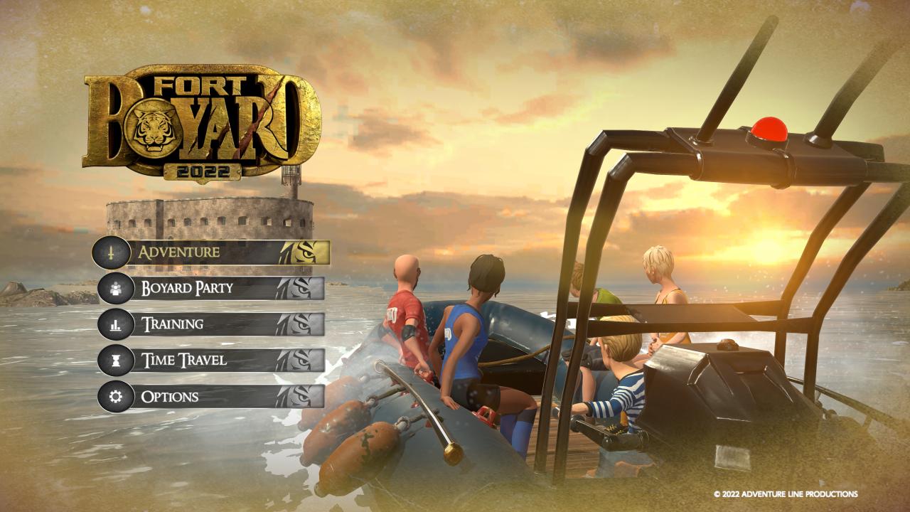 Fort Boyard 2022 title screen for Nintendo Switch