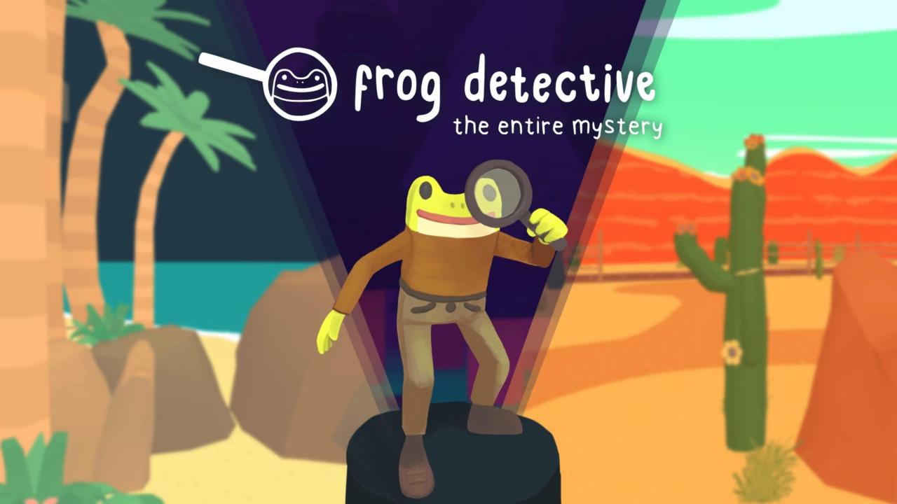 Frog Detective: The Entire Mystery title screen for Nintendo Switch