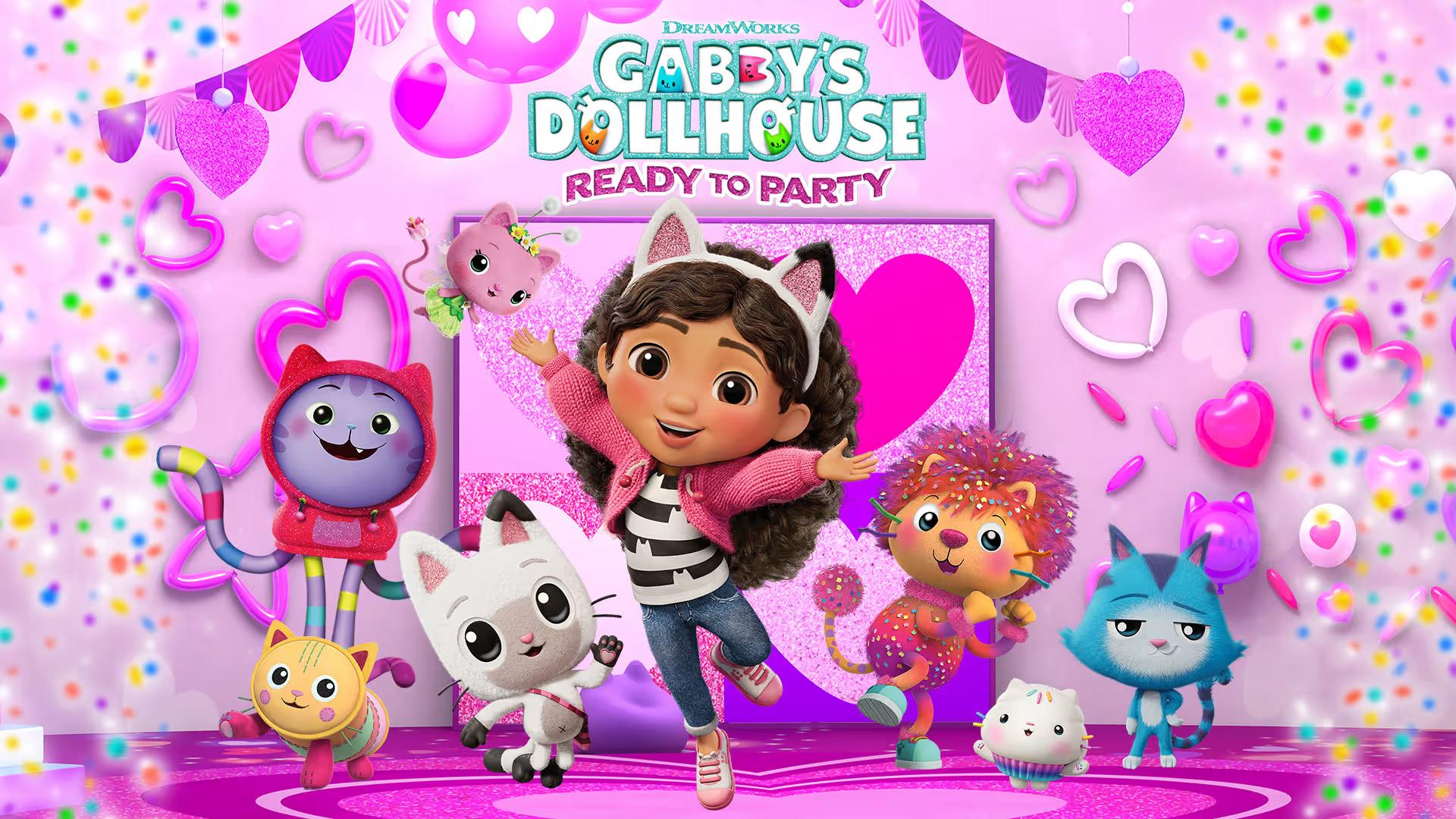 Gabby's Dollhouse: Ready To Party title screen for Nintendo Switch