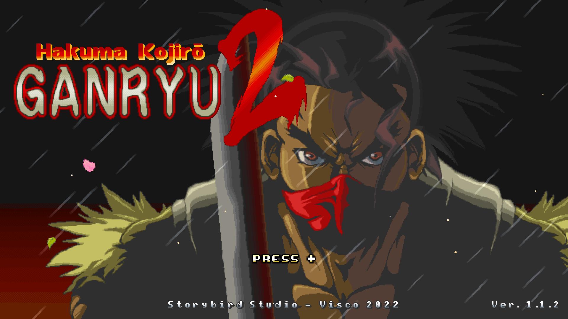 Ganryu 2: Hakuma Kojiro title screen for Nintendo Switch