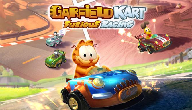 Garfield Kart Furious Racing title screen for Nintendo Switch