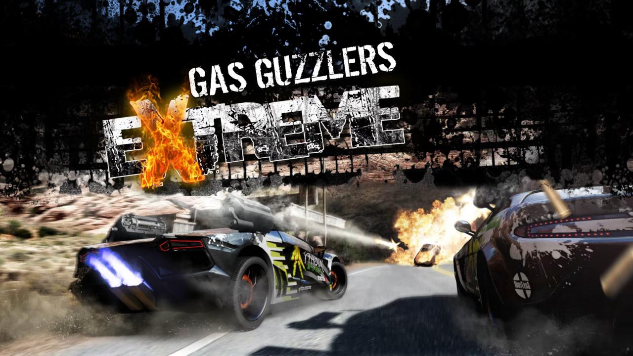 Gas Guzzlers Extreme title screen for Nintendo Switch