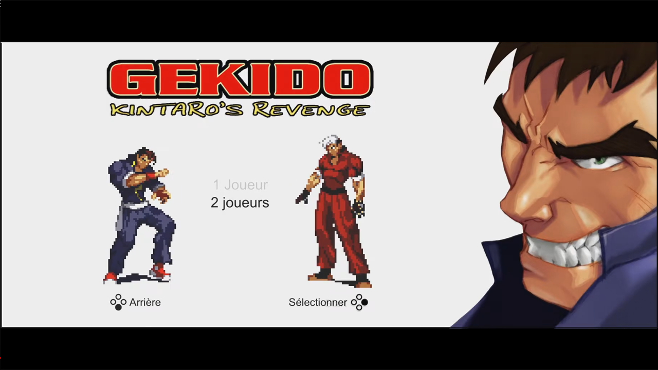 Gekido Kintaro's Revenge title screen for Nintendo Switch