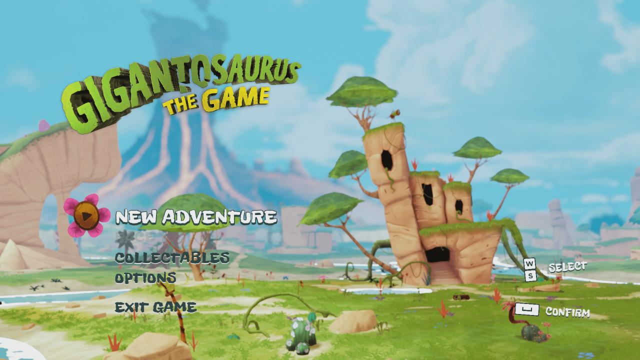 Gigantosaurus: The Game title screen for Nintendo Switch