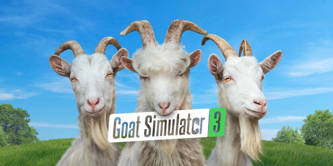 Goat Simulator 3 title screen for Nintendo Switch