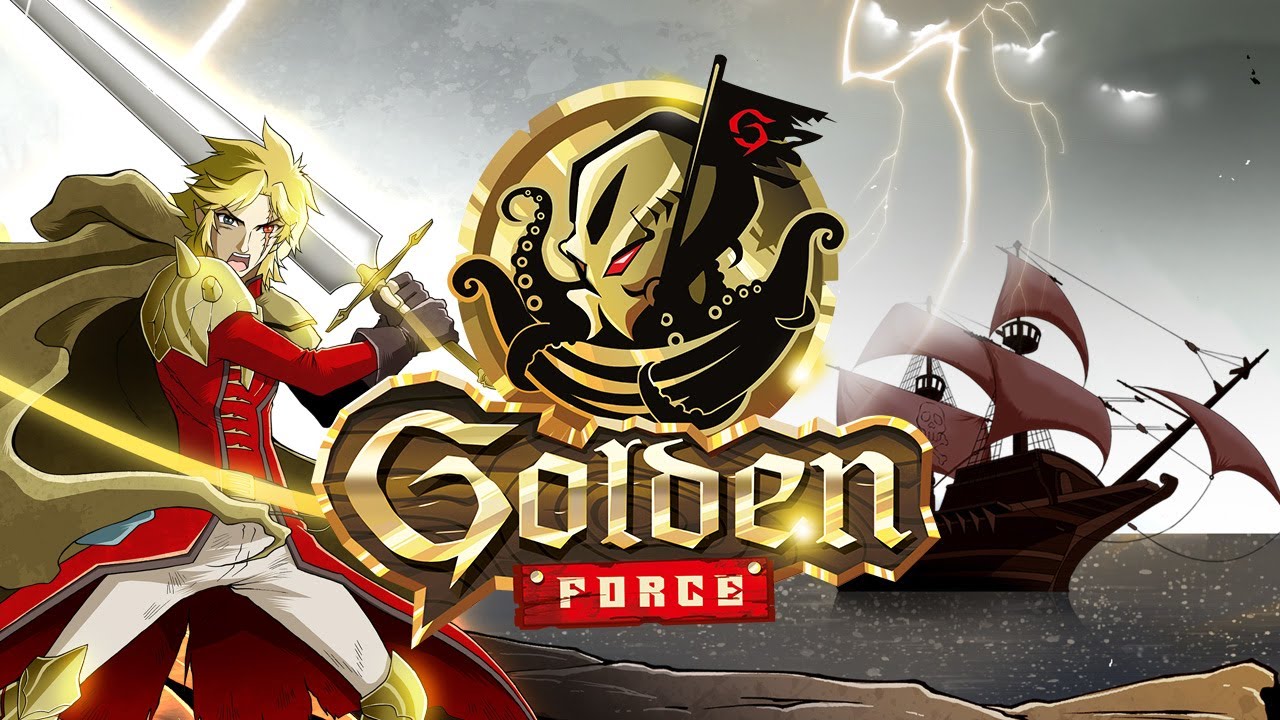 Golden Force title screen for Nintendo Switch