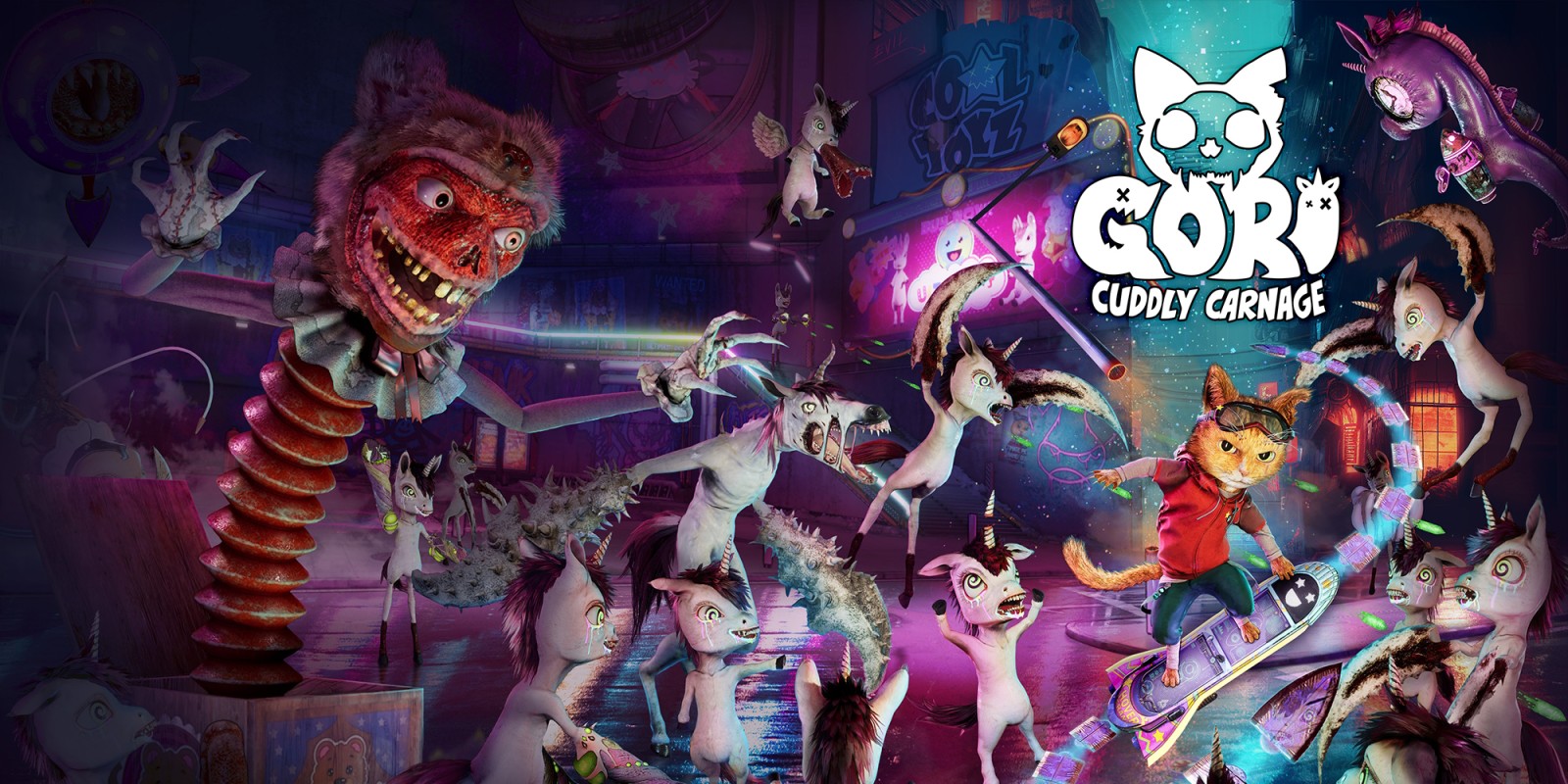 Gori: Cuddly Carnage title screen for Nintendo Switch