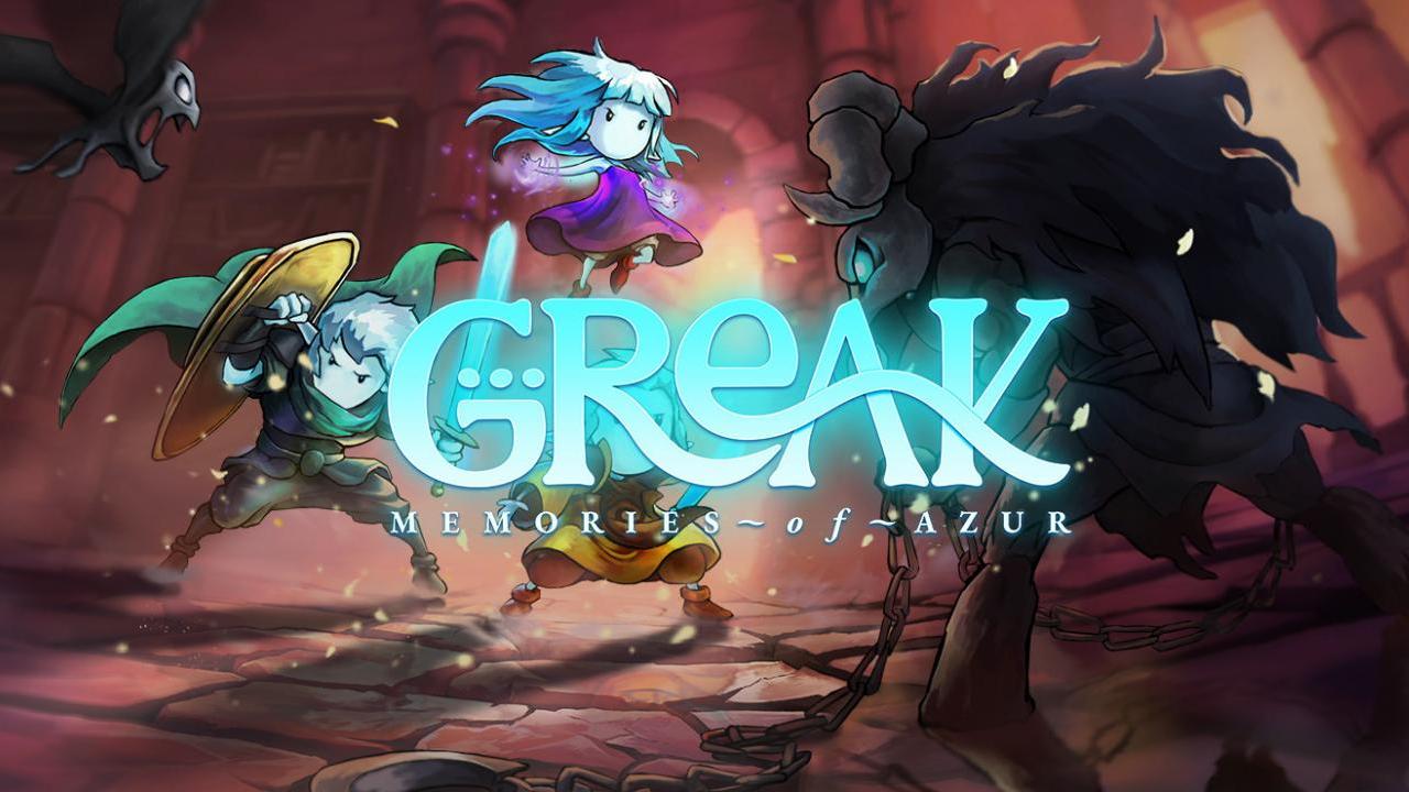 Greak: Memories of Azur title screen for Nintendo Switch