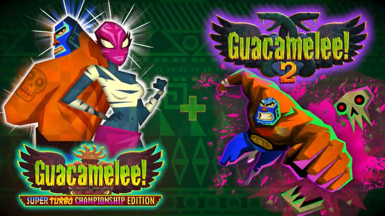 Guacamelee: One-Two Punch Collection title screen for Nintendo Switch