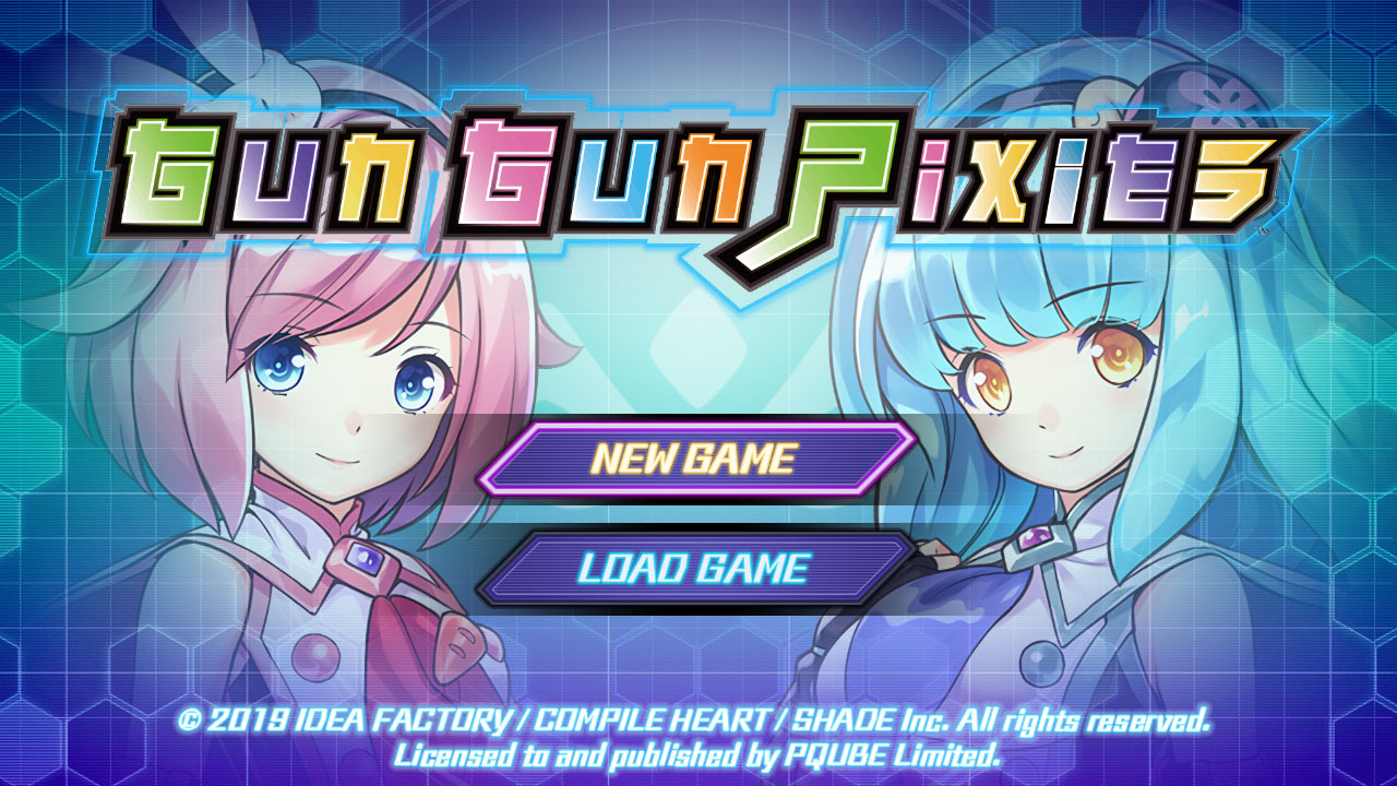 Gun Gun Pixies title screen for Nintendo Switch
