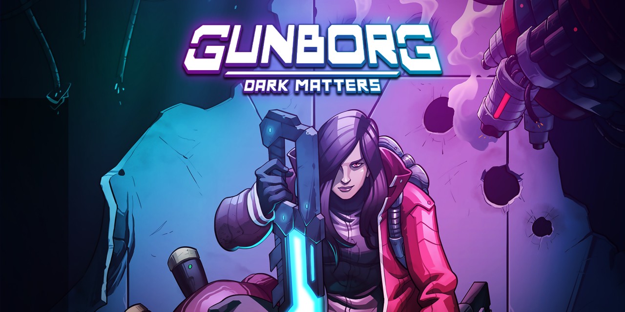 Gunborg : Dark Matters title screen for Nintendo Switch