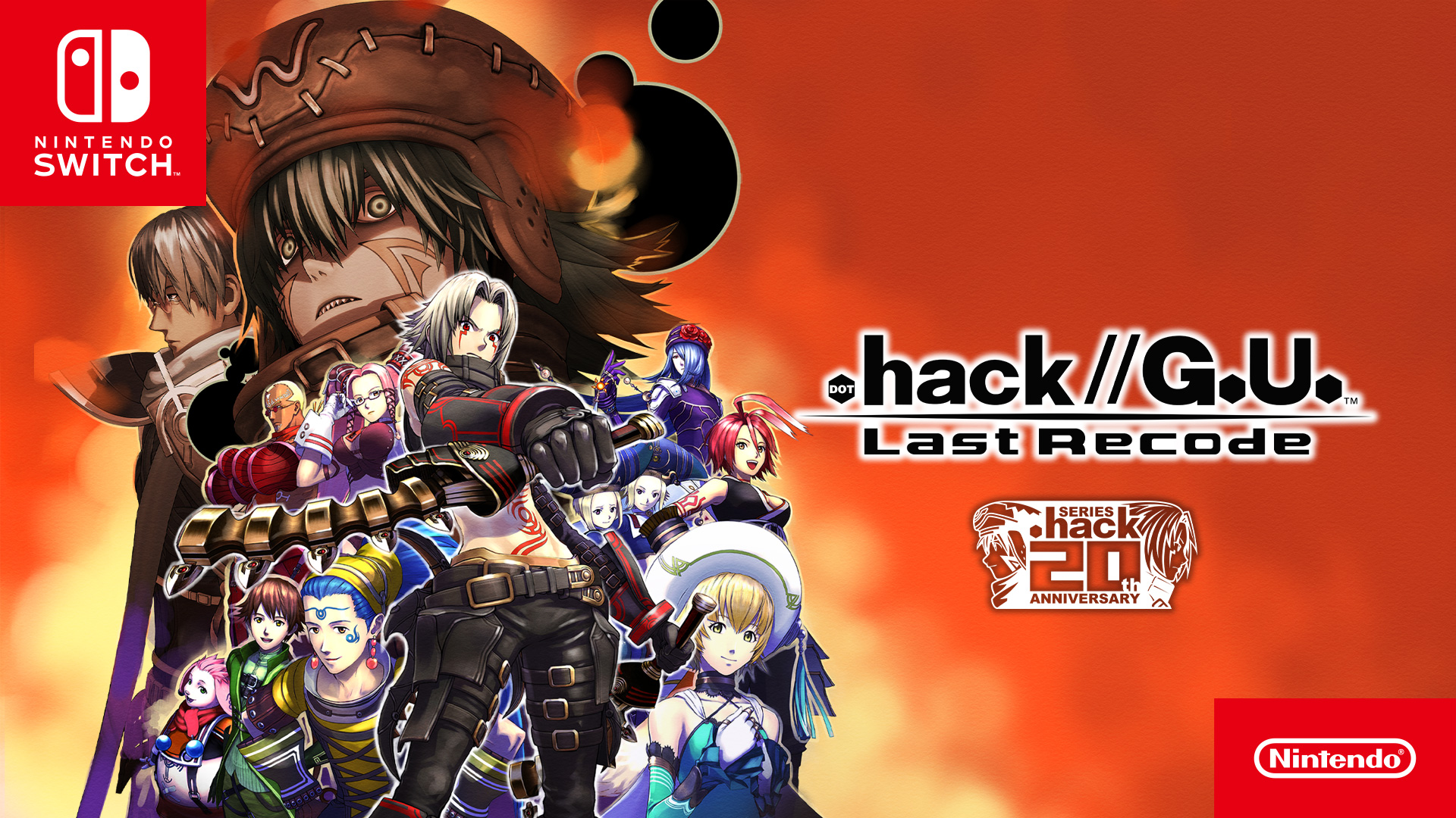 .hack GU Last Recode title screen for Nintendo Switch