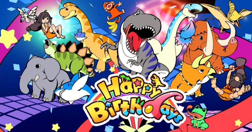 Happy Birthdays title screen for Nintendo Switch