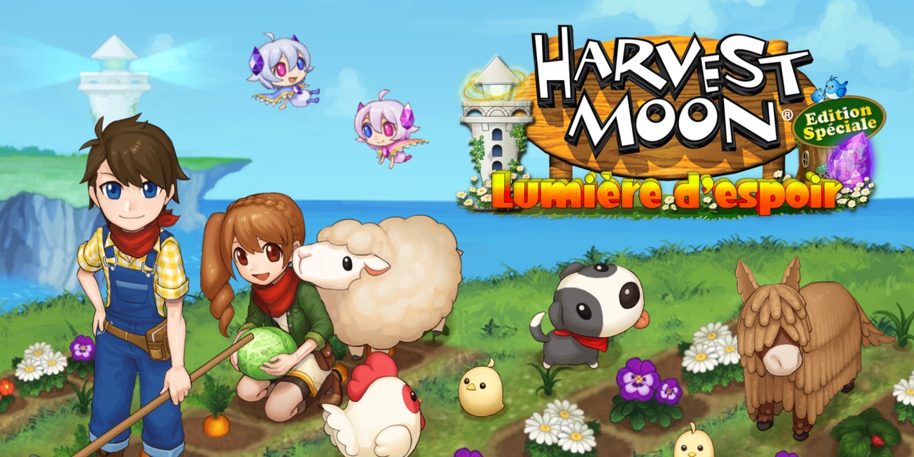 Harvest Moon Light of Hope title screen for Nintendo Switch