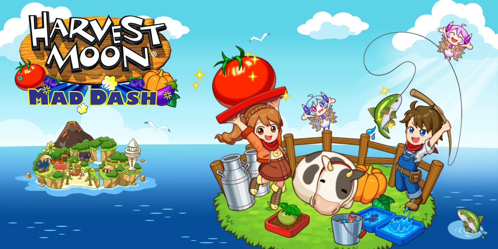 Harvest Moon: Mad Dash title screen for Nintendo Switch