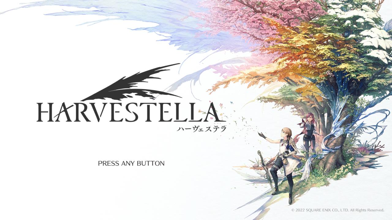 Harvestella title screen for Nintendo Switch