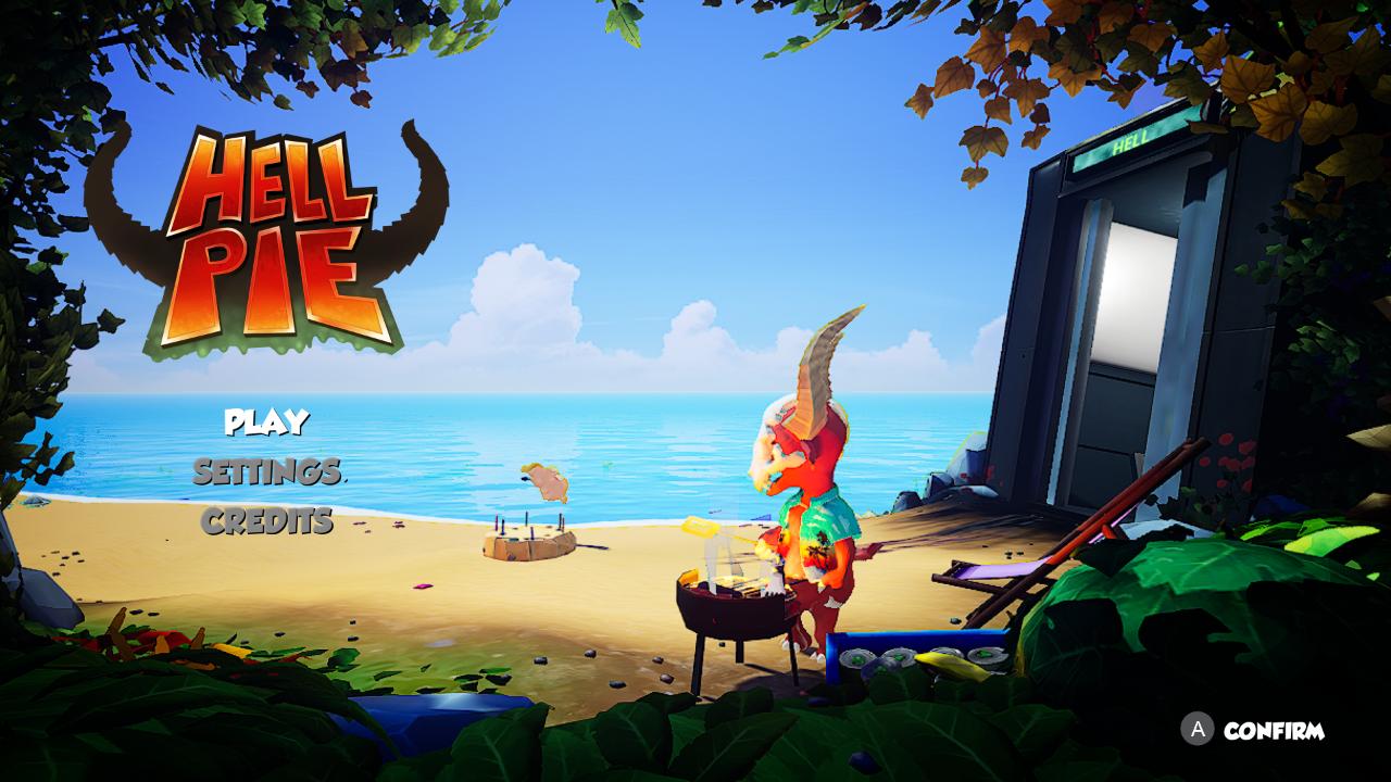 Hell Pie title screen for Nintendo Switch