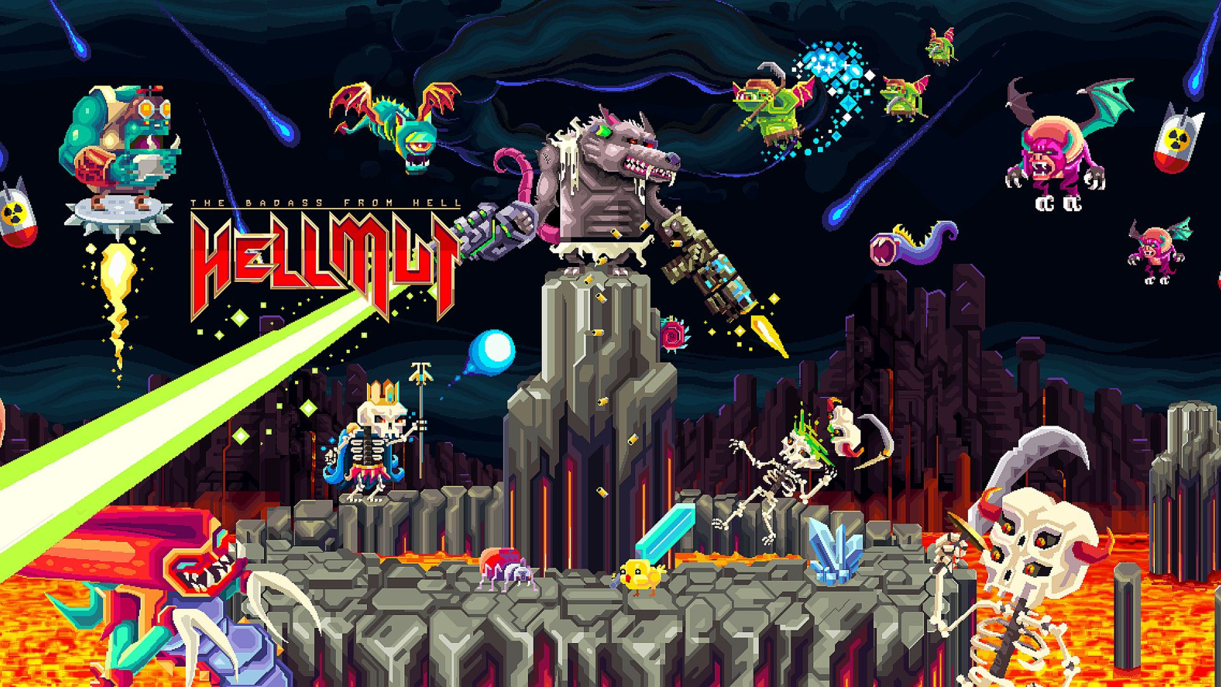 Hellmut: Badass from Hell title screen for Nintendo Switch