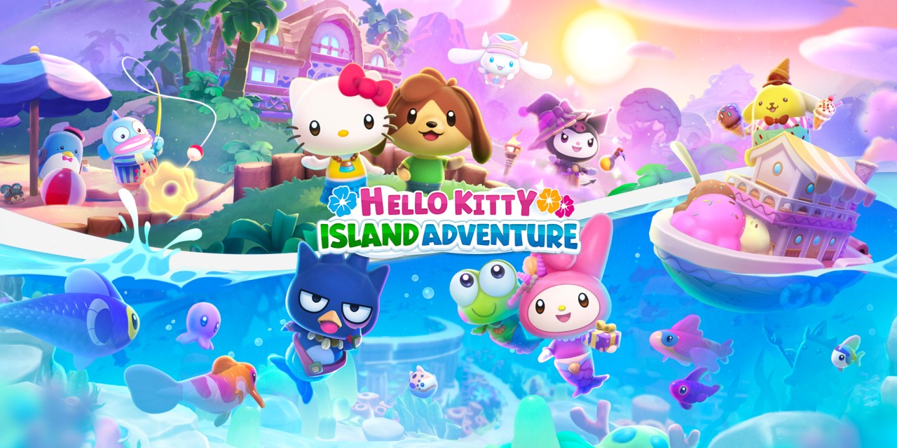 Hello Kitty Island Adventure title screen for Nintendo Switch