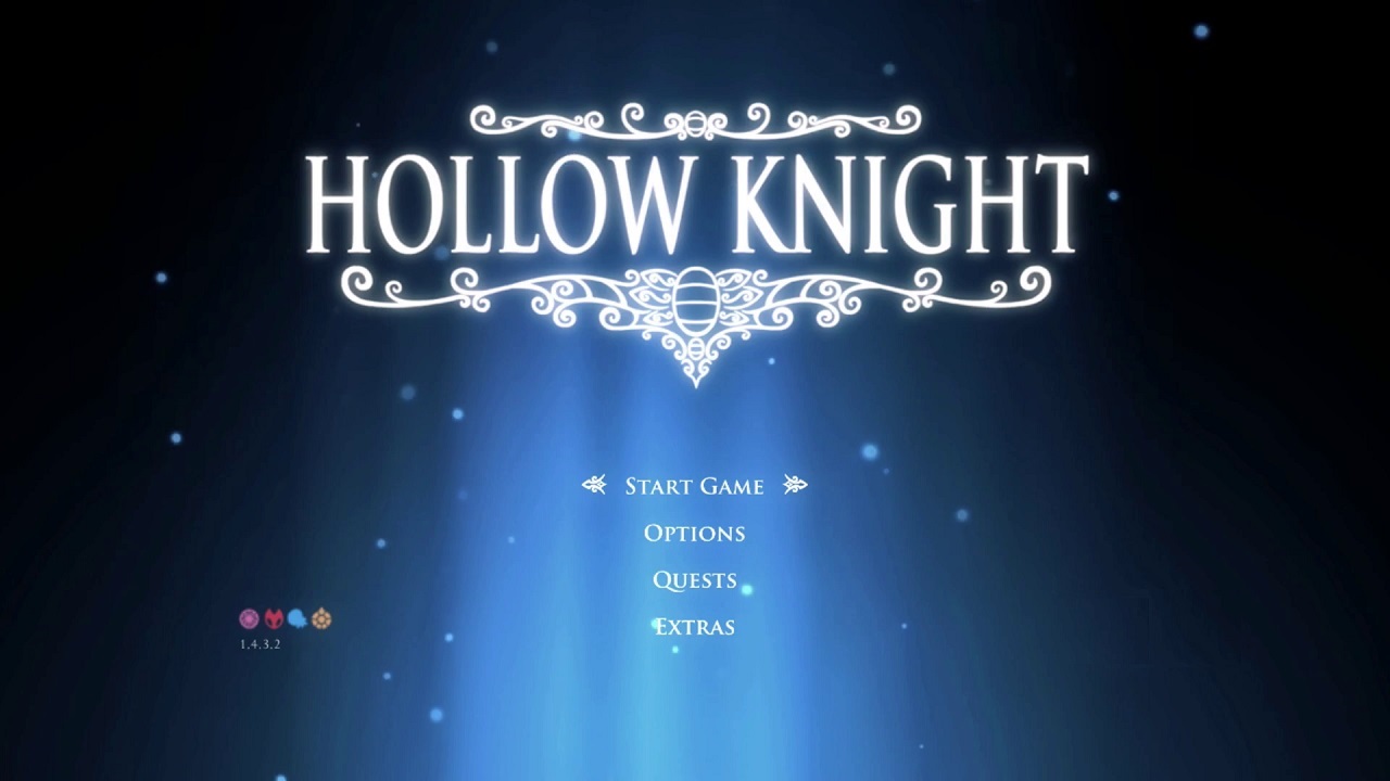 Hollow Knight title screen for Nintendo Switch