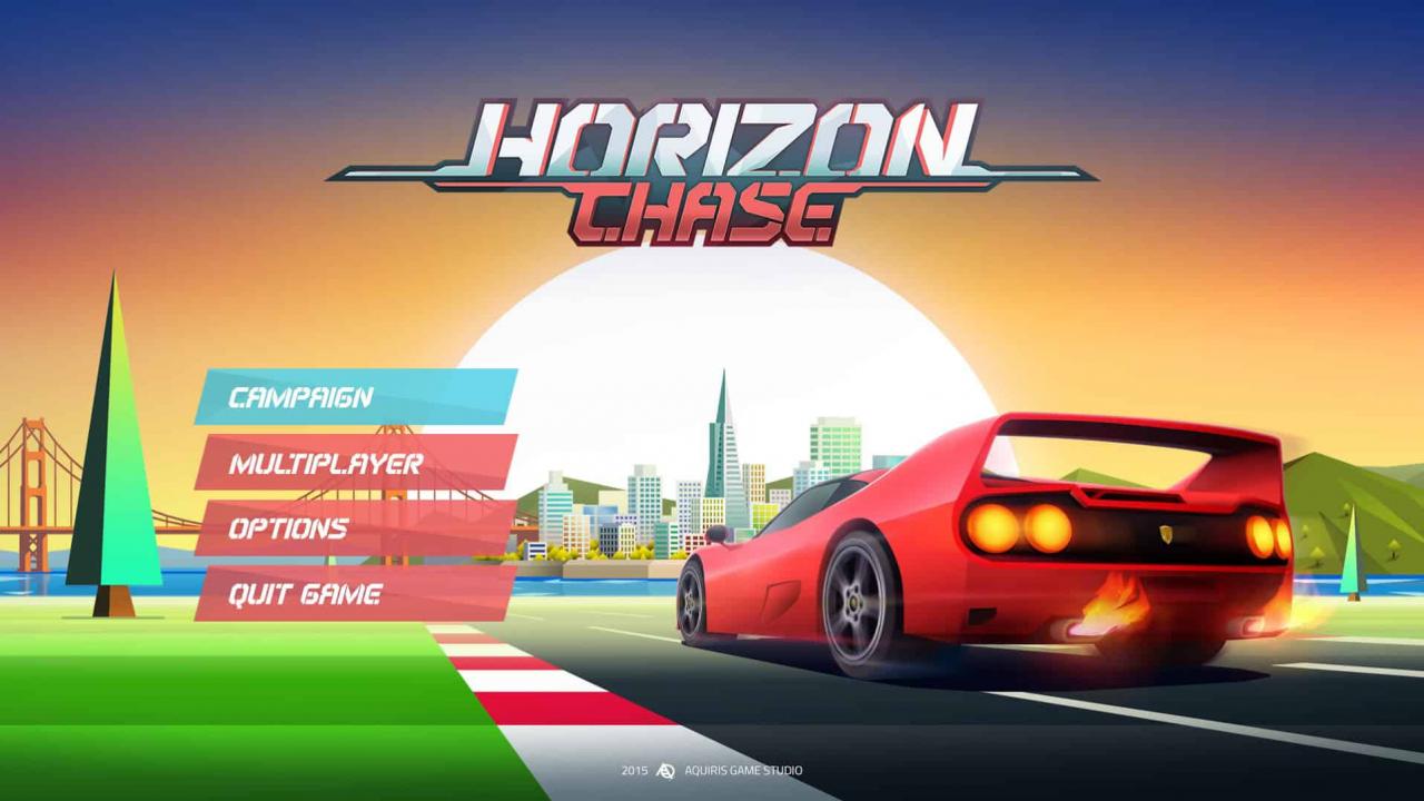 Horizon Chase Turbo title screen for Nintendo Switch