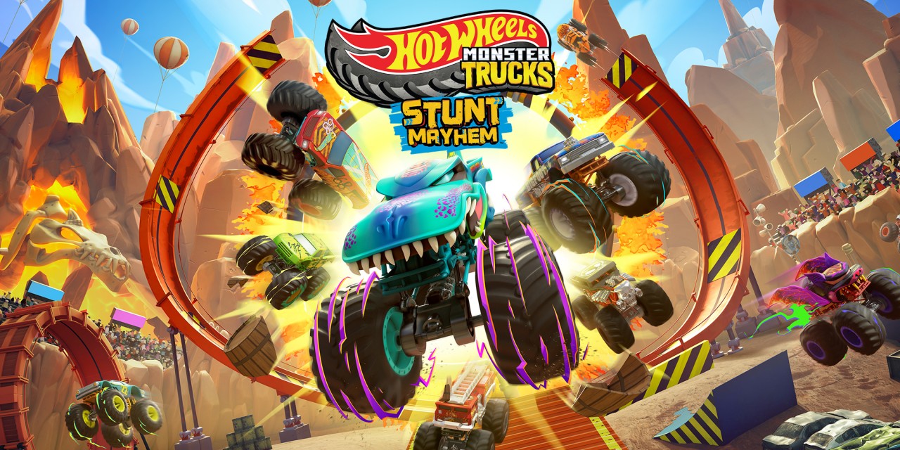 Hot Wheels Monster Trucks: Stunt Mayhem title screen for Nintendo Switch