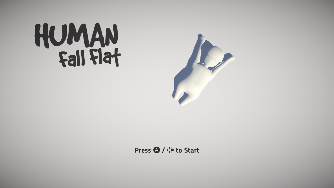 Human Fall Flat title screen for Nintendo Switch