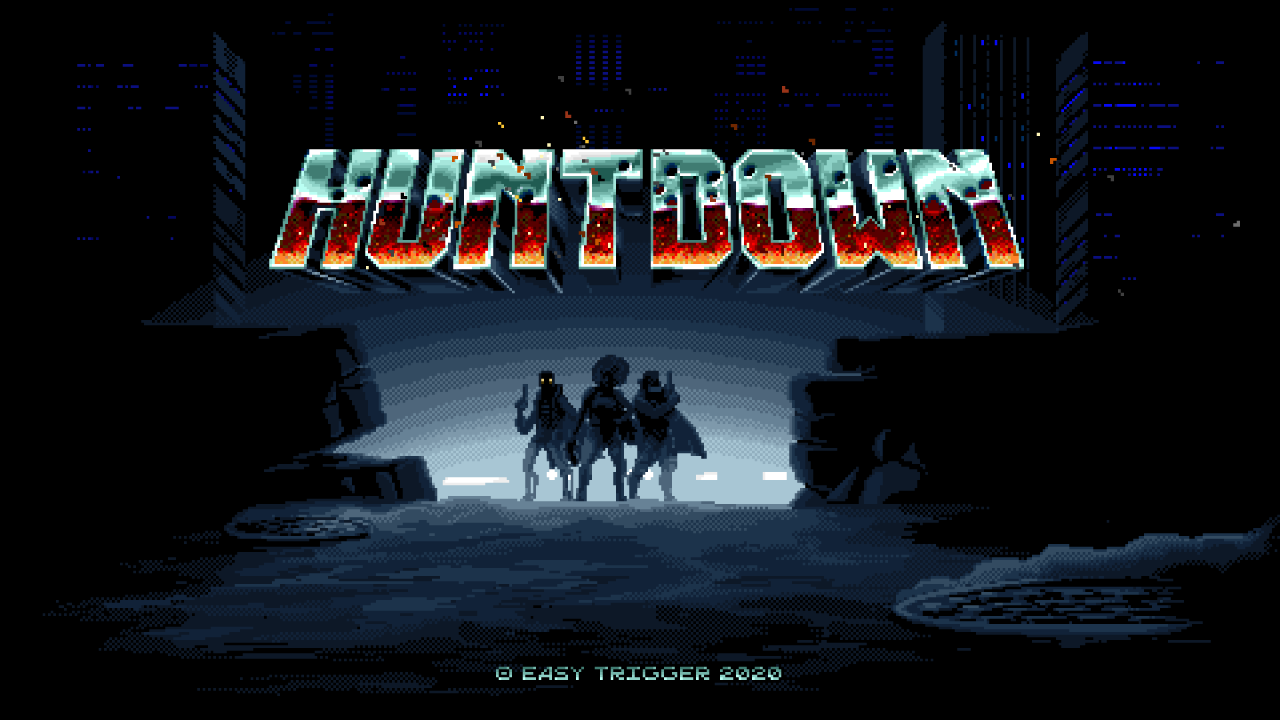 Huntdown title screen for Nintendo Switch