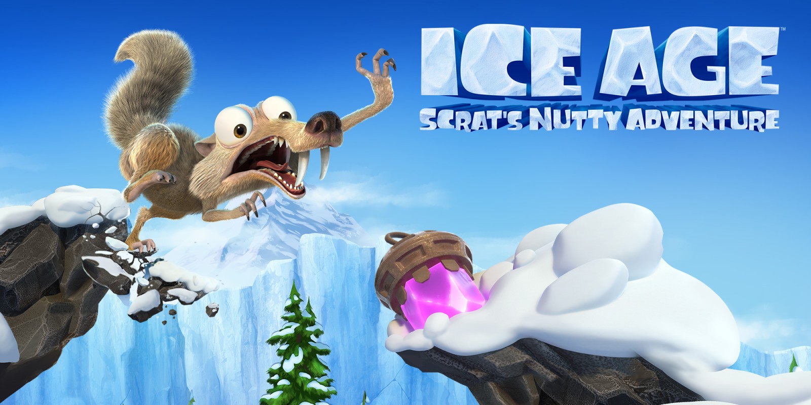 Ice Age: Scrat's Nutty Adventure title screen for Nintendo Switch