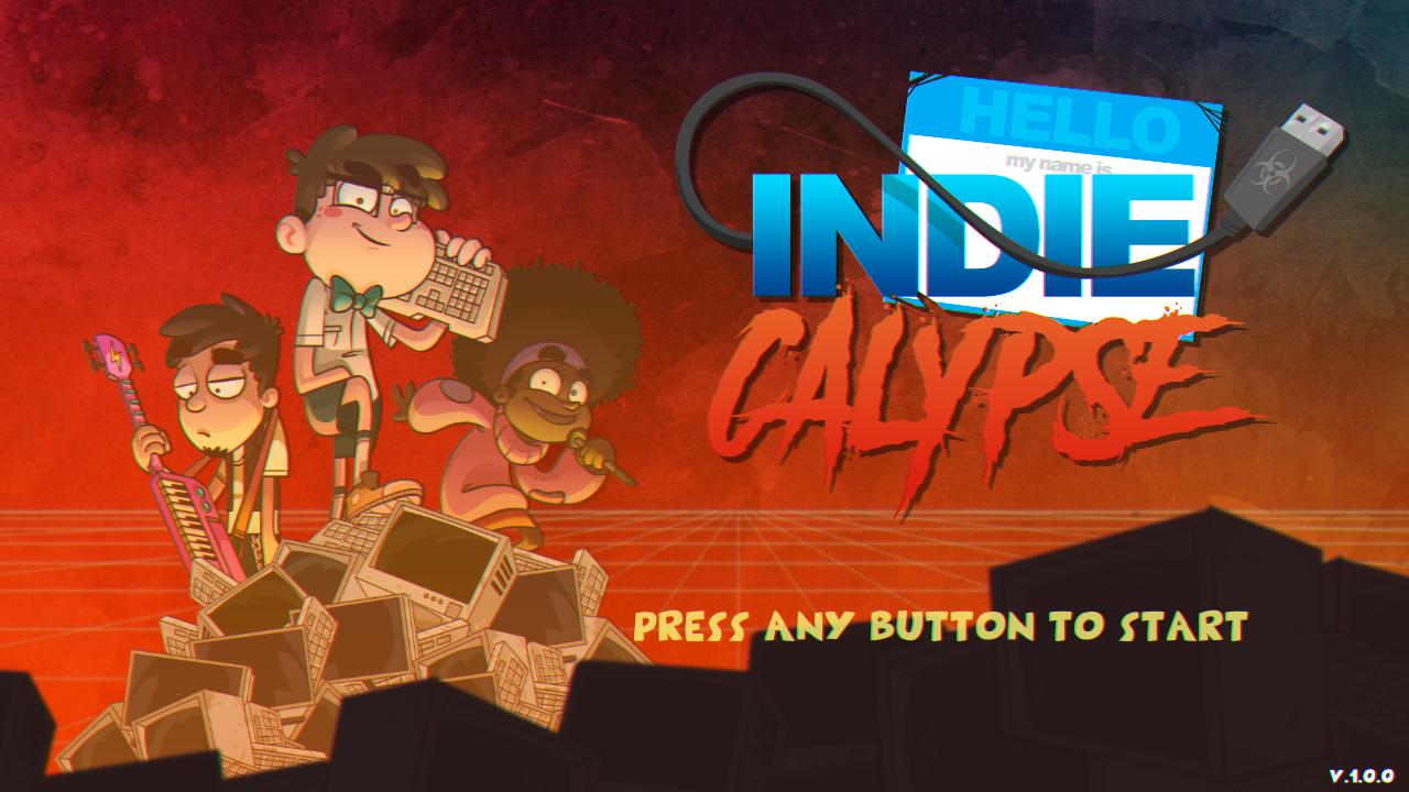 Indiecalypse title screen for Nintendo Switch