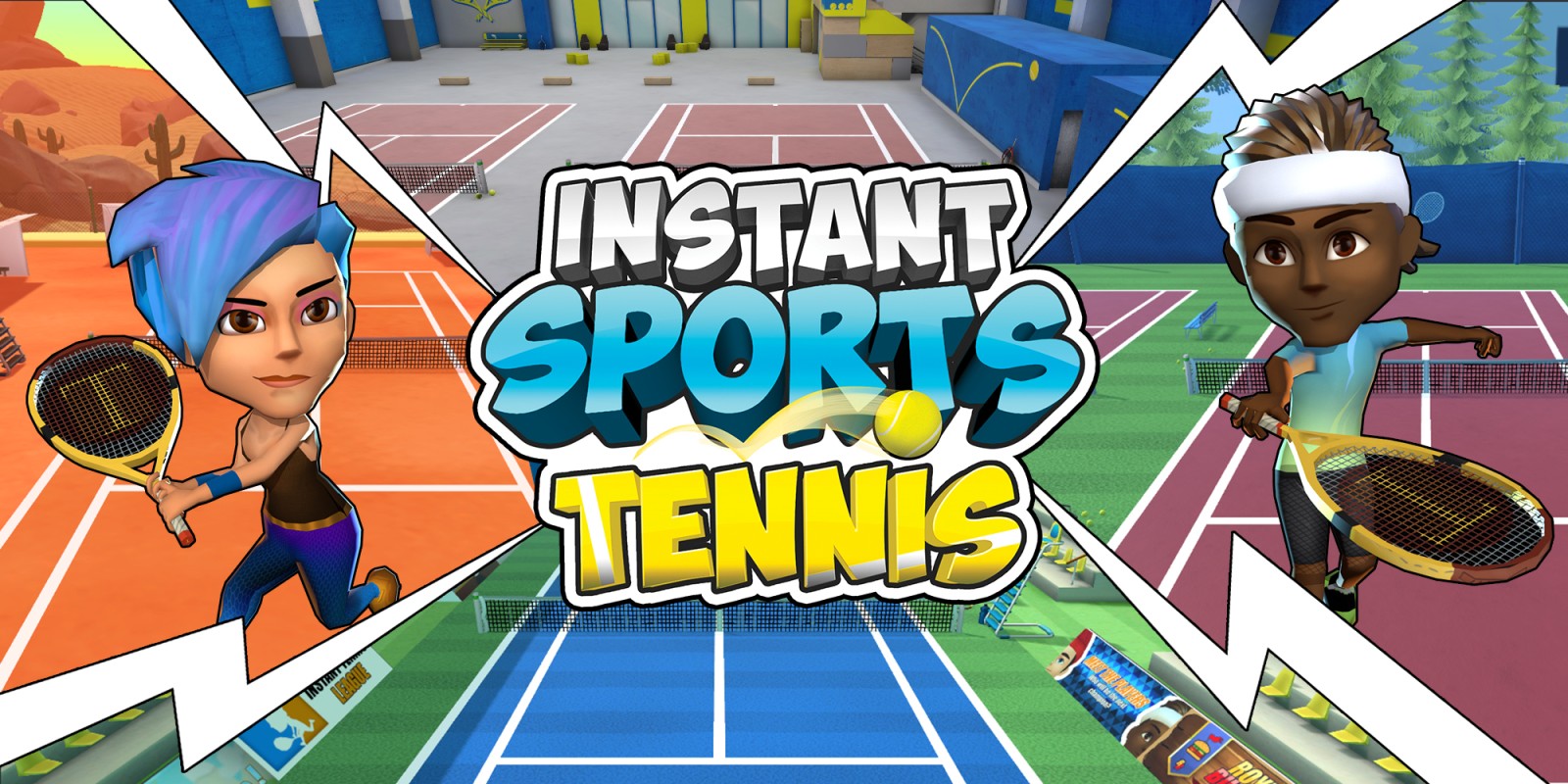 Instant Sports Tennis title screen for Nintendo Switch