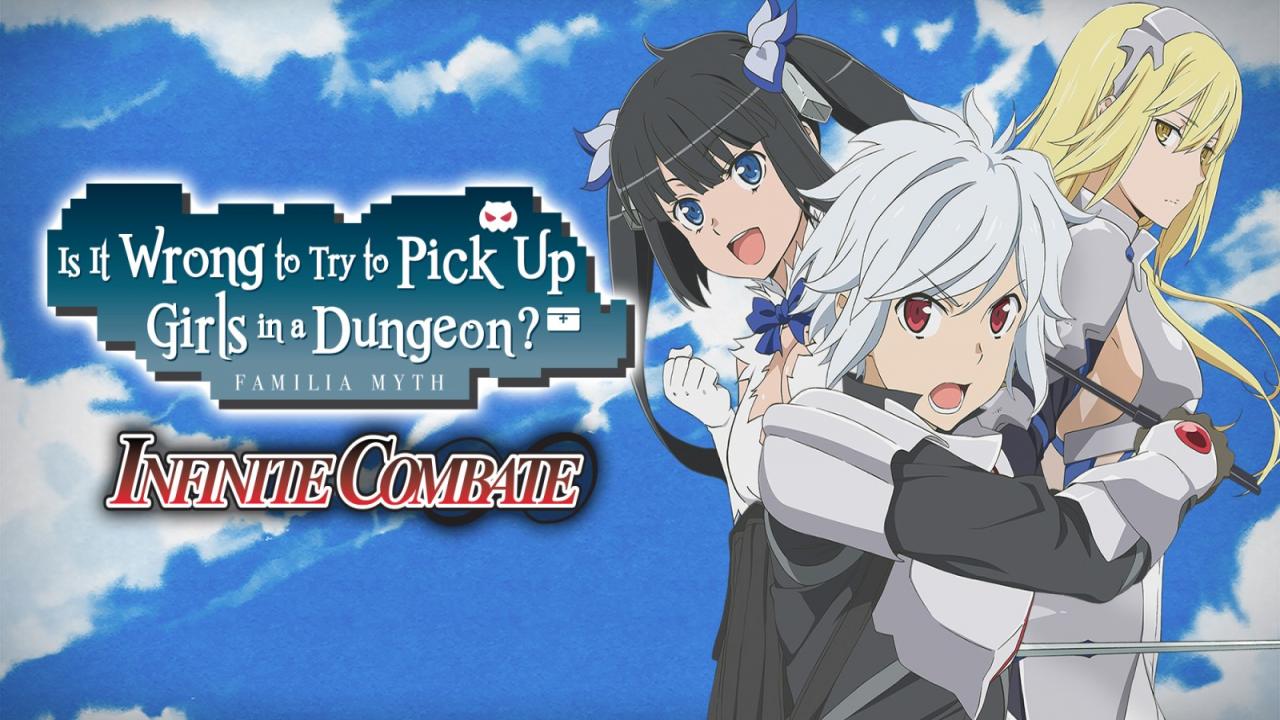 Is It Wrong To Try To Pick Up Girls In A Dungeon: Infinite Combat title screen for Nintendo Switch