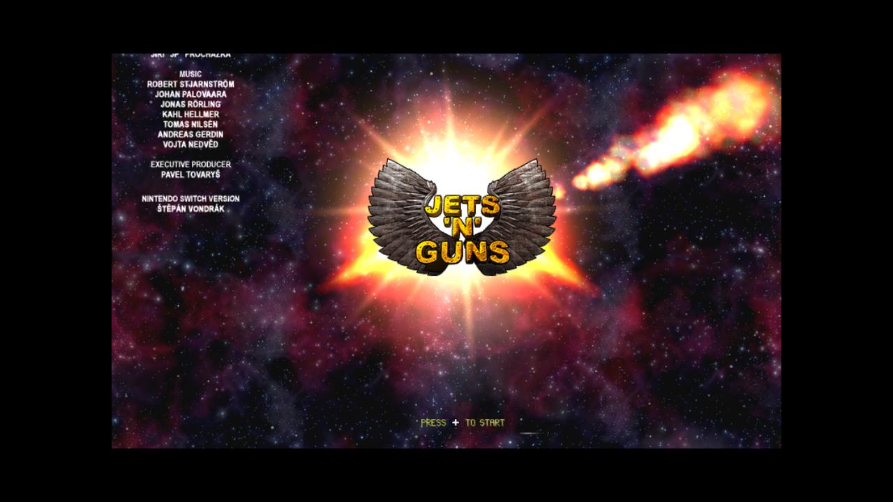Jets'N'Guns Complete Collection title screen for Nintendo Switch