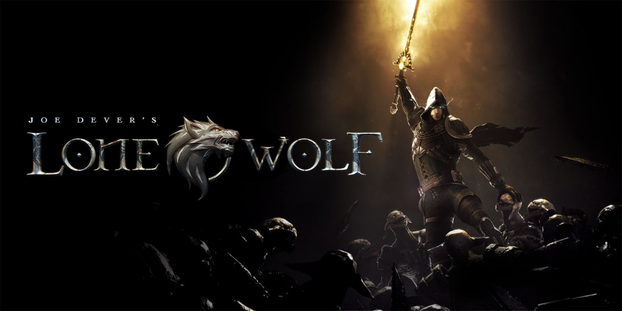 Joe Dever's Lone Wolf title screen for Nintendo Switch