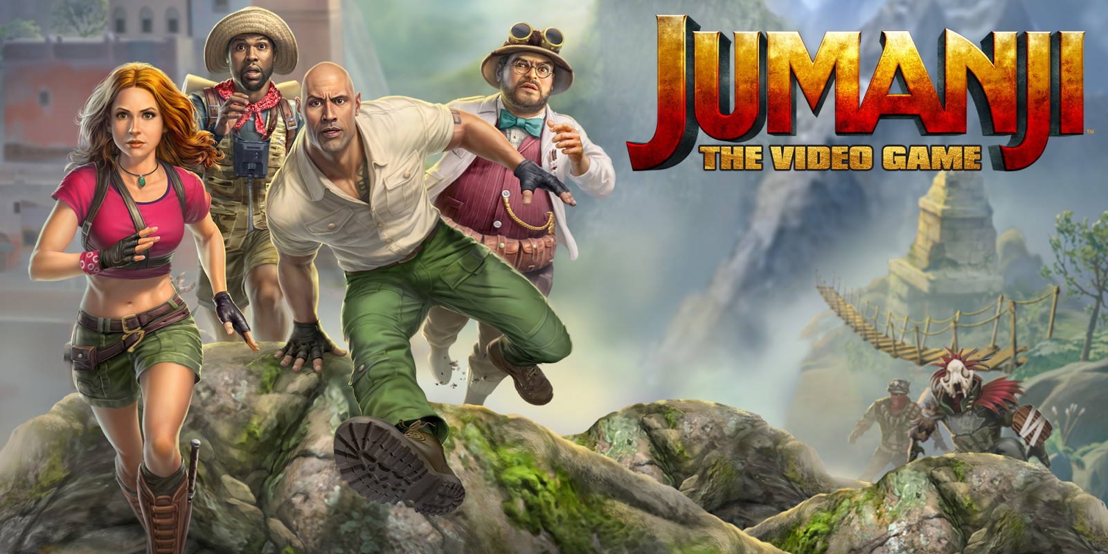 Jumanji: The Video Game title screen for Nintendo Switch