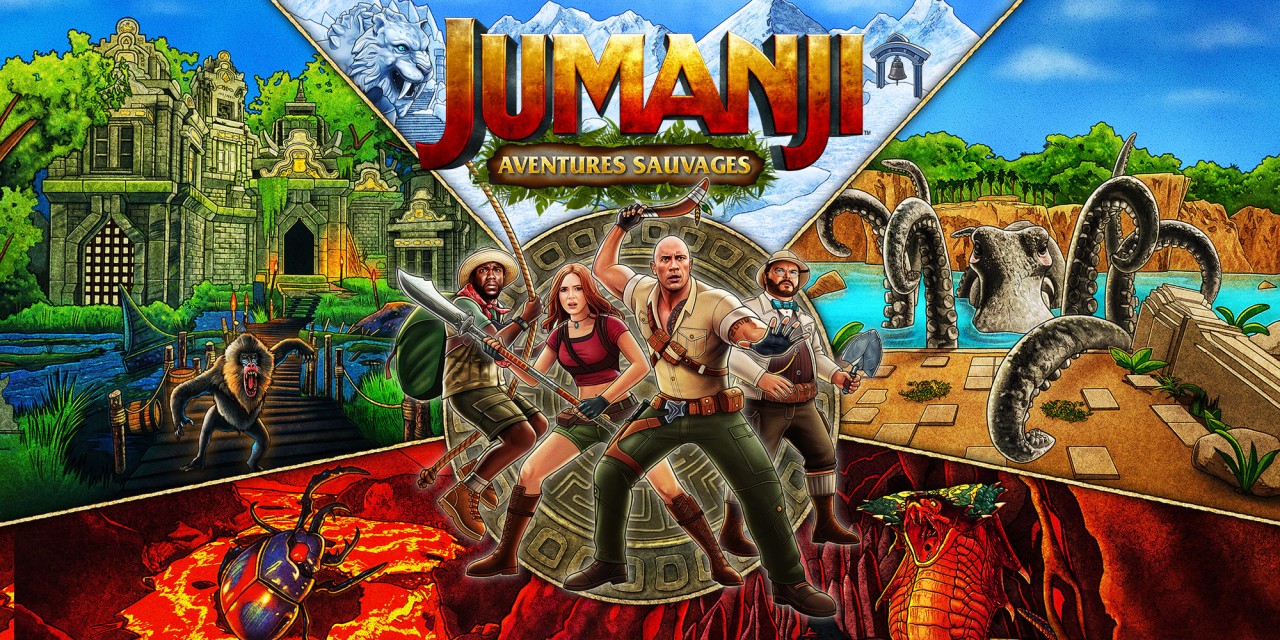 Jumanji Wild Adventures title screen for Nintendo Switch