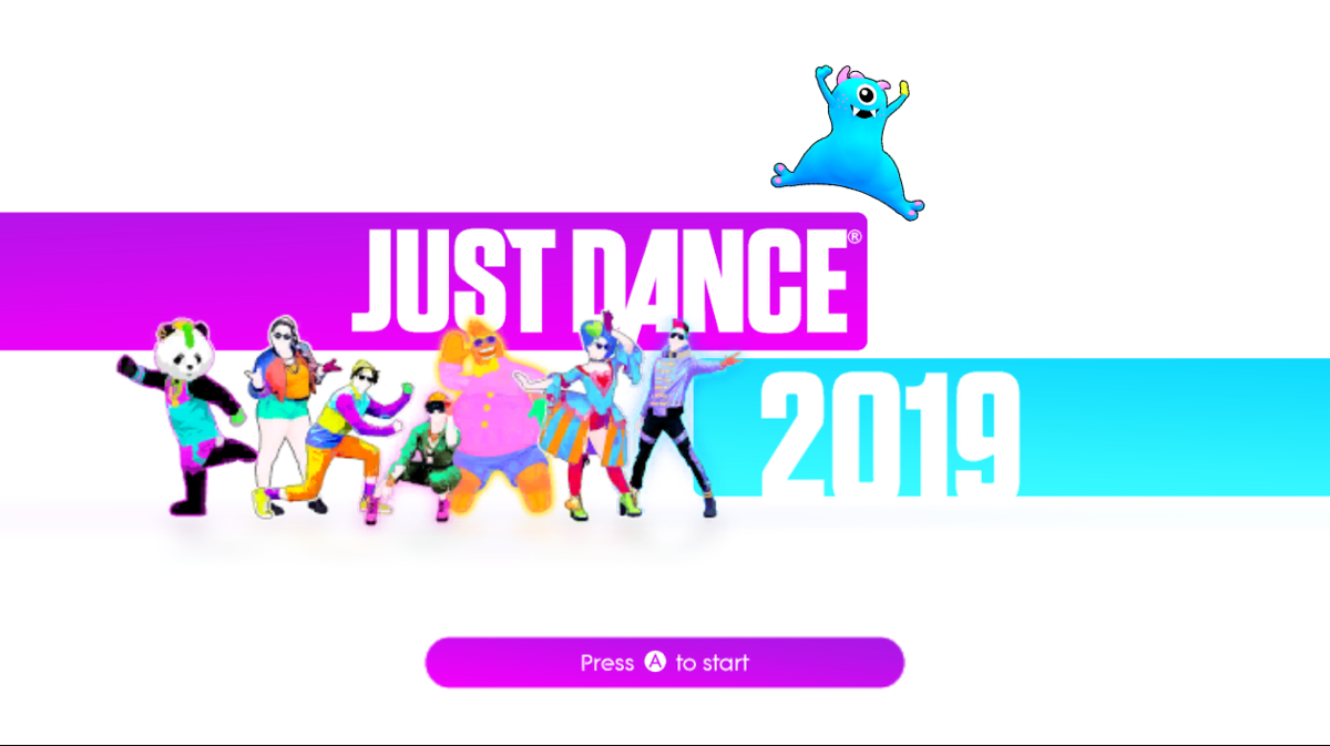 Just Dance 2019 title screen for Nintendo Switch
