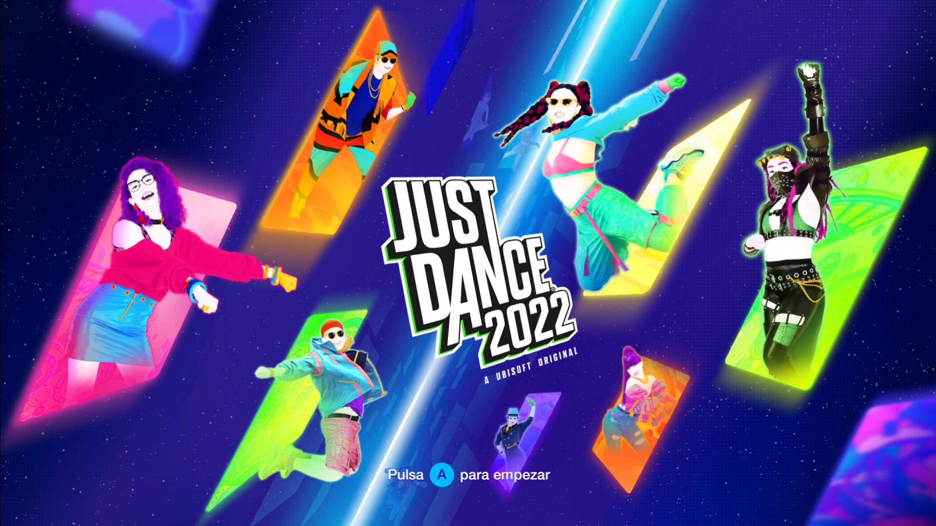 Just Dance 2022 title screen for Nintendo Switch