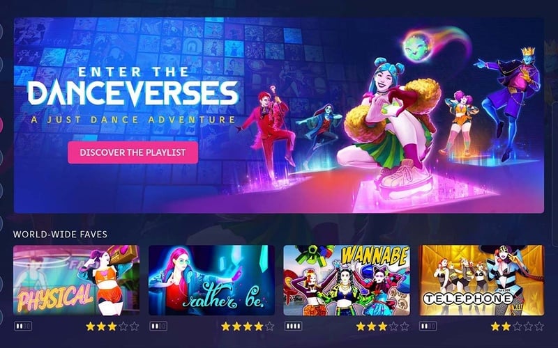 Just Dance 2023 title screen for Nintendo Switch