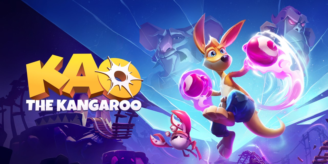 Kao the Kangaroo title screen for Nintendo Switch