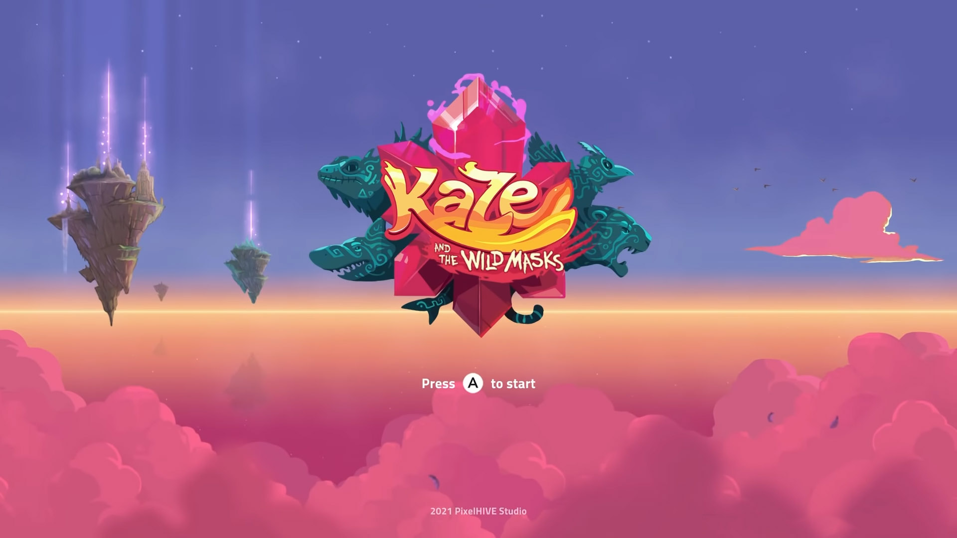 Kaze and the Wild Masks title screen for Nintendo Switch