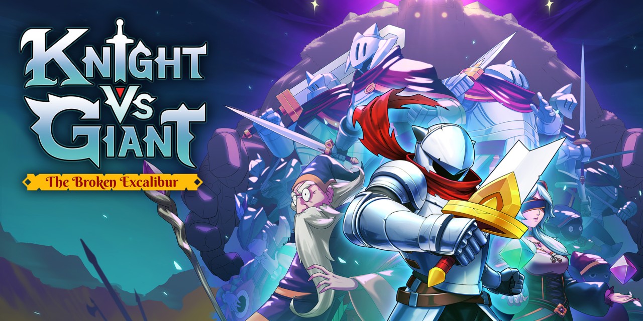 Knight Vs Giant: The Broken Excalibur title screen for Nintendo Switch