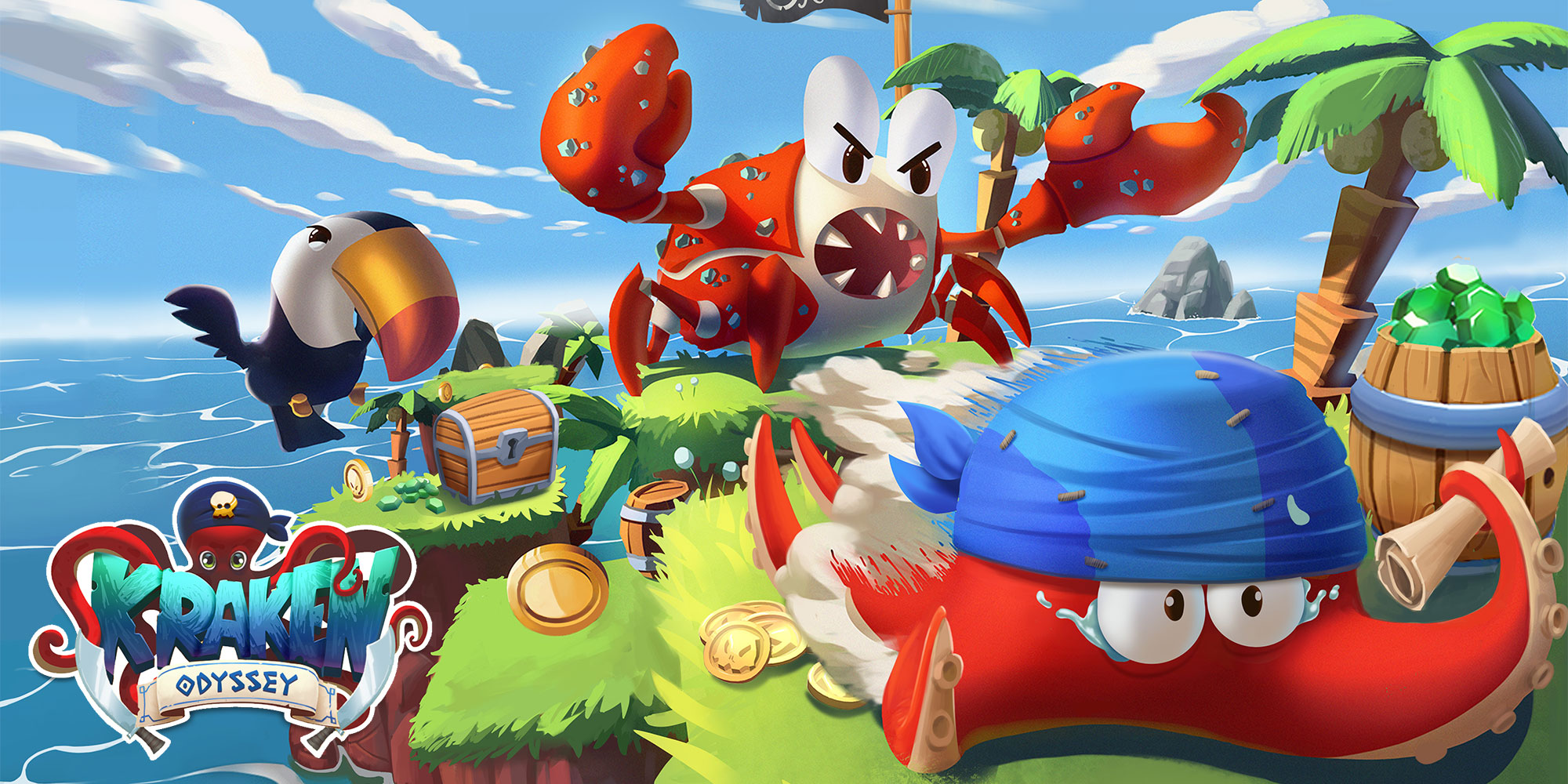 Kraken Odyssey title screen for Nintendo Switch