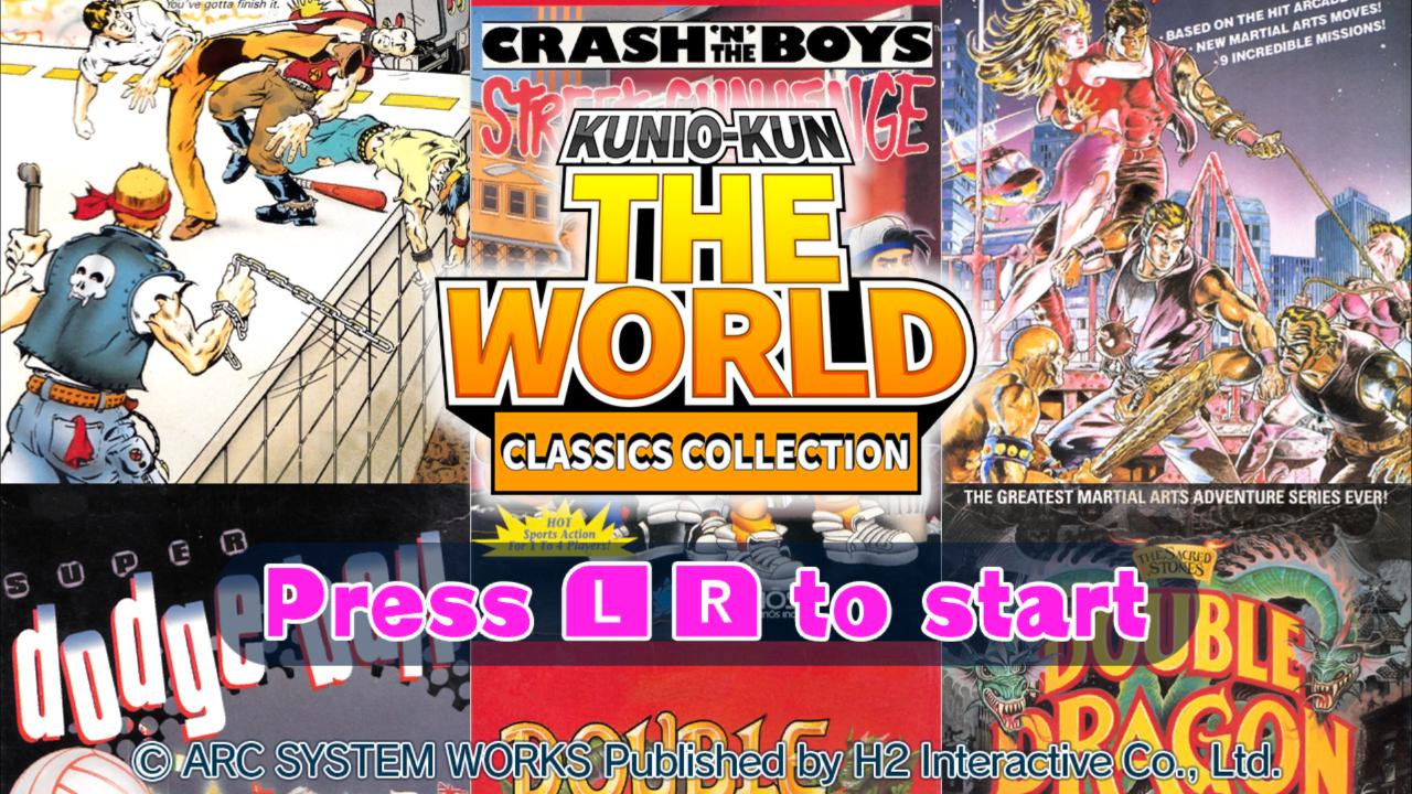 Kunio-kun: The World Classics Collection title screen for Nintendo Switch