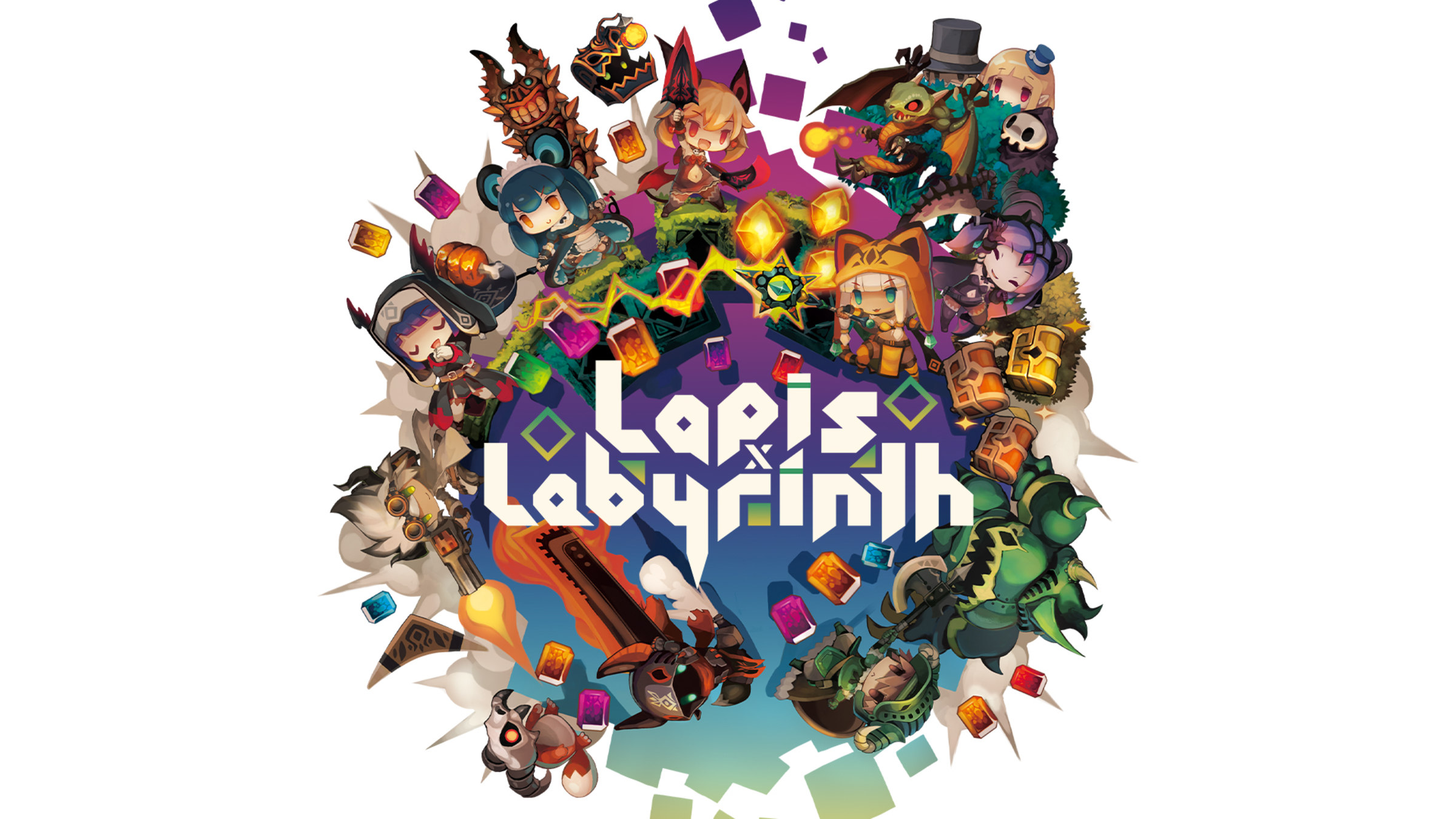 Lapis x Labyrinth title screen for Nintendo Switch