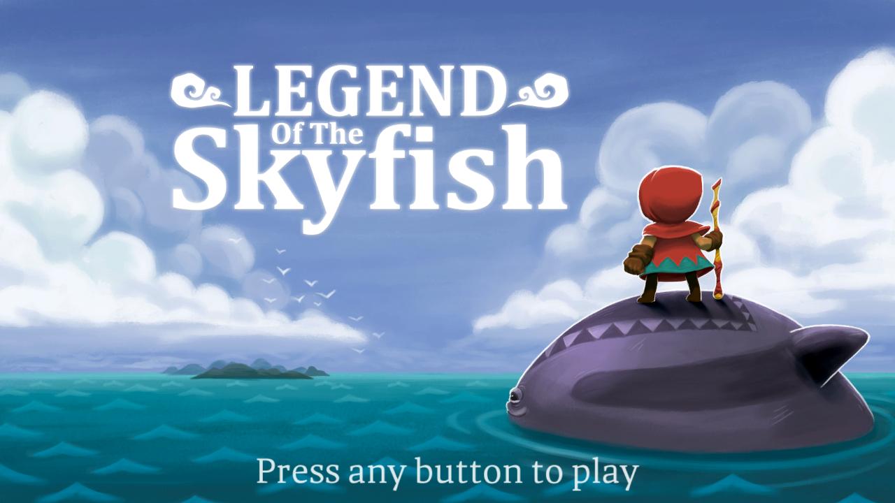 Legend of the Skyfish title screen for Nintendo Switch