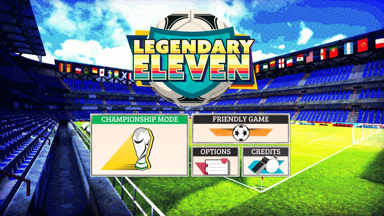 Legendary Eleven title screen for Nintendo Switch