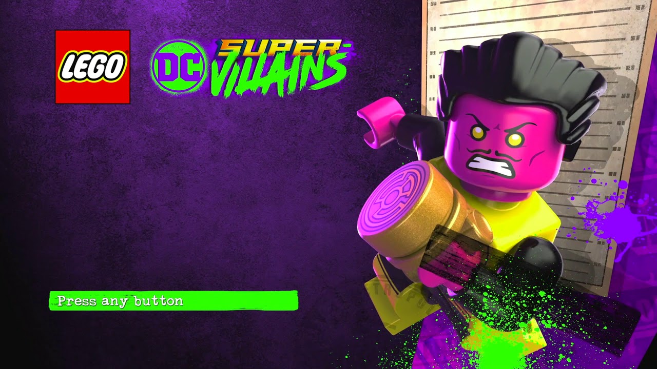LEGO DC Super Villains title screen for Nintendo Switch