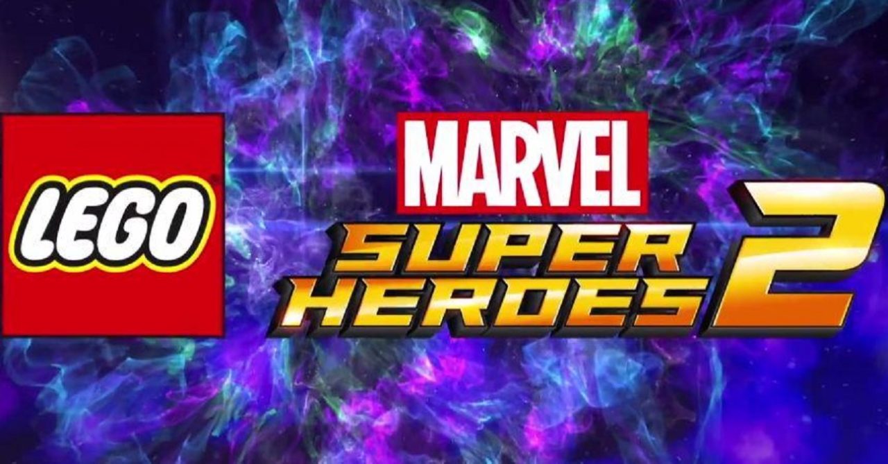 LEGO Marvel Super Heroes 2 title screen for Nintendo Switch