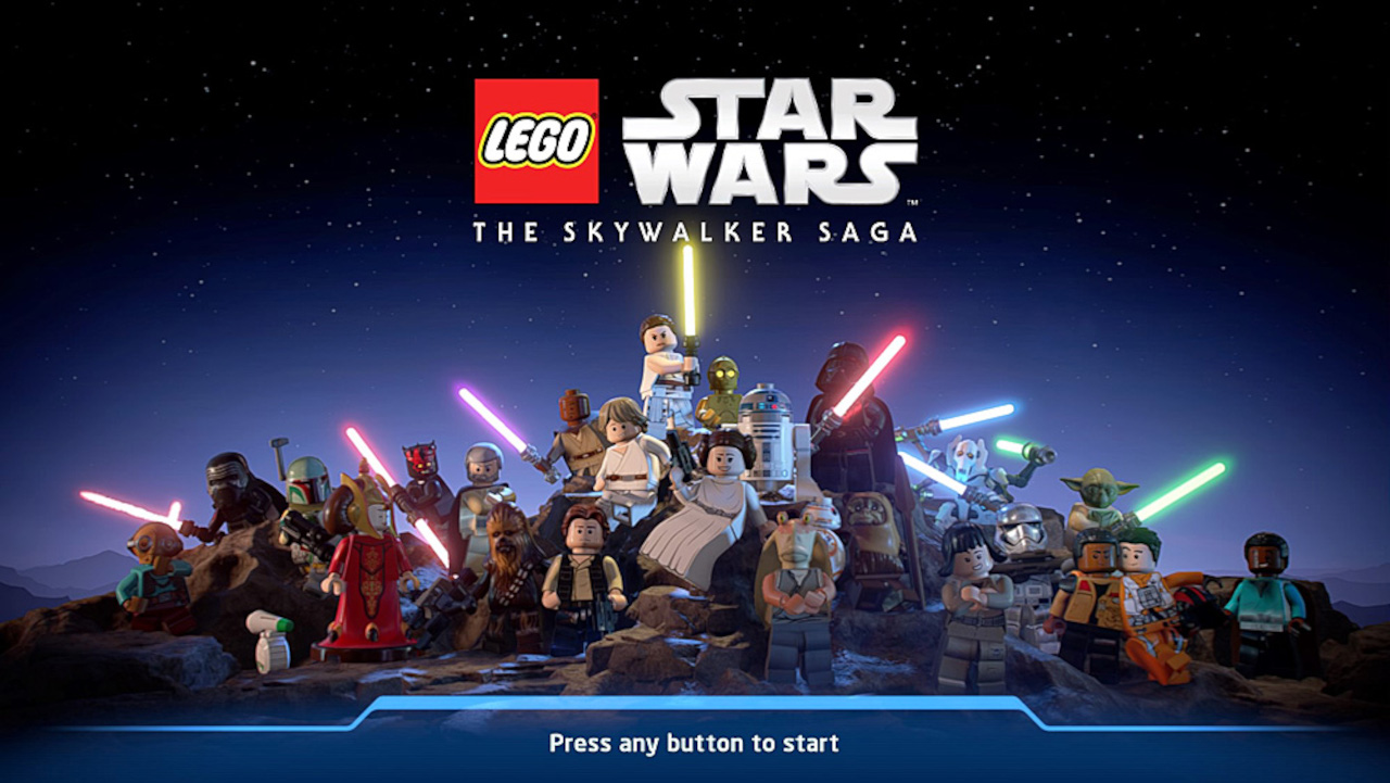 LEGO Star Wars: The Skywalker Saga title screen for Nintendo Switch